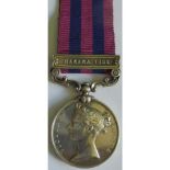 India General Service Medal 1854, clasp Hazara 1888 named to 2233 Private P. Roache, 2nd