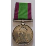 Afghanistan Medal 1878, no clasp, named to Mr. S. Smith, Punjab Police Department. With research.