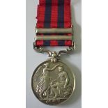 India General Service Medal 1854, two clasps, Burma 1885-7 and Burma 1887-89 named to 6520 Private