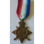 1914-15 Star named to 87640 Gunner A.W. Hole, Royal Horse Artillery. Entered France 30th January