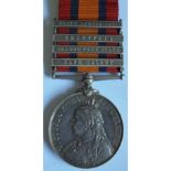 Queens South Africa Medal, four clasps, Cape Colony, Orange Free State, Transvaal and South Africa