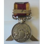 China Medal 1842, named to James Clarke, H.M.S. Wellesley. The medal has been converted into a