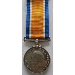 British War Medal to SR3-7579 PTE V. LUNN, 1ST E. SURR.R. Born Fartown, Huddersfield, Killed in