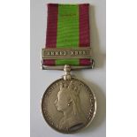 Afghanistan Medal 1878, clasp Ahmed Khel to 1035 Private J. Anderson, 59th Foot. (2nd