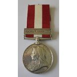 Canada General Service Medal, clasp Fenian Raid 1866, named to 1428 Private J. Delaney, 4th Rifle