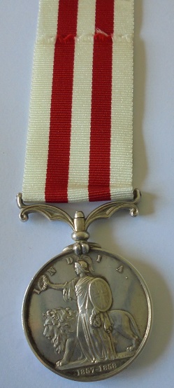 Indian Mutiny Medal, no bar, named to J. Hentson, Carpenters Crew, Indian Naval Brigade, HMPV - Image 4 of 4