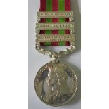 India General Service Medal 1895, VR, three clasps, Punjab Frontier 1897-98, Samana 1897 and Tirah