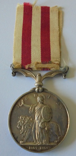 Indian Mutiny Medal, no bar, named to Major J.E. Hughes, 47th Madras Native Infantry. Who recaptured - Image 4 of 4