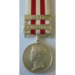 Indian Mutiny Medal, two clasps Lucknow and Delhi named to Corporal W. King, Bengal Sappers and