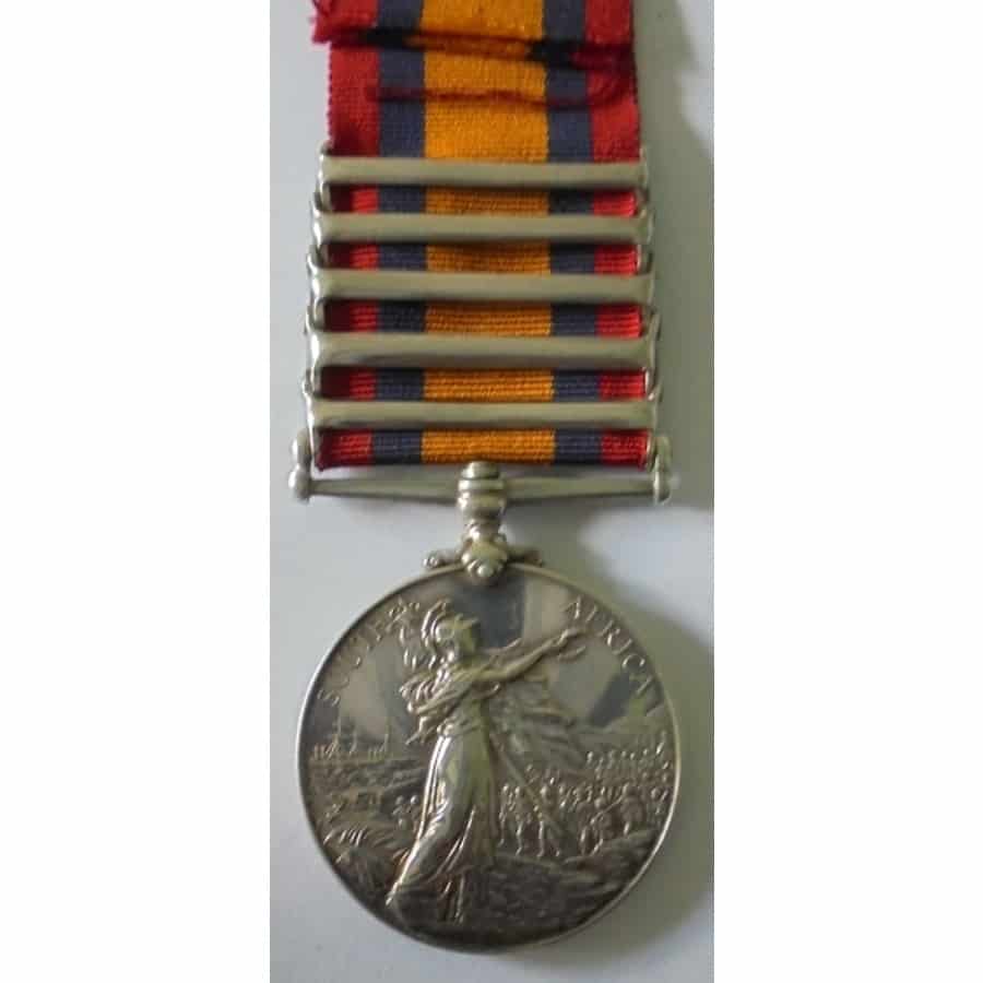 Queens South Africa Medal, five clasps, Cape Colony, Orange Free State, Transvaal, South Africa 1901 - Image 4 of 4