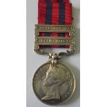 India General Service Medal 1854, two clasps, Burma 1885-7 and Burma 1887-89 named to 6520 Private