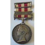 Indian Mutiny Medal, clasp Central India named to Wm Pasfield, 3rd Madras European Regiment. Mounted