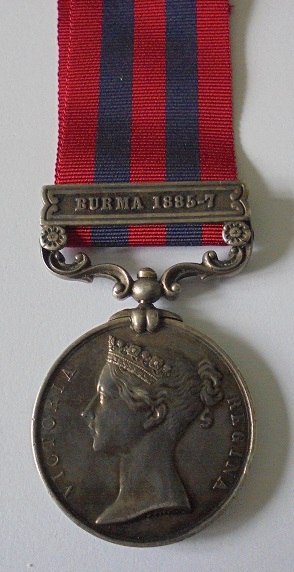 India General Service Medal 1854, clasp Burma 1885-7, named in engraved running script to 2703