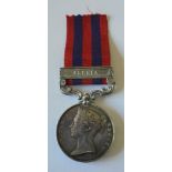 India General Service Medal 1854, clasp Persia named to J. Pedden, 78th Highlanders. Wounded in a