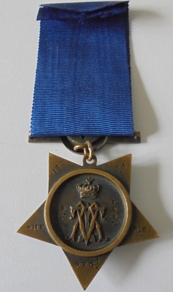Khedives Star, dated 1882, the reverse engraved to ‘G.W. 1987, 1st Bn, The R.S. Regt.’ Private - Image 4 of 4