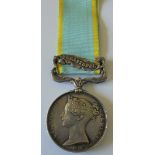 Crimea Medal, clasp Sebastopol, officially impressed naming to Saml Stephens, 13th Lt Dragoons. With