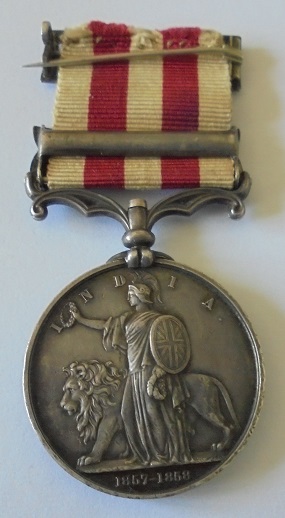 Indian Mutiny Medal, clasp Central India named to Wm Pasfield, 3rd Madras European Regiment. Mounted - Image 4 of 4