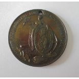 Davison’s Nile Medal in Bronze, suspension hole at 12 o’clock otherwise Extremely fine