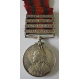 Queens South Africa Medal, four clasps, Cape Colony, Orange Free State, South Africa 1901 and