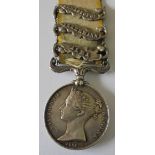 Crimea Medal, three clasps, Alma, Inkermann and Sebastopol, Regimentally impressed naming to 2366 W.