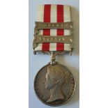 Indian Mutiny Medal, two clasps, Lucknow and Delhi, named to Gunner James Robinson, 1st Bengal