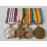 A Military Medal and Mons Trio to Sergeant F. Farge, Royal Field Artillery. Military Medal, Geo V,