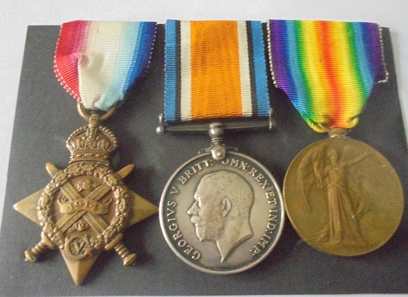 Private J. Pike, Yorkshire Light Infantry. 1914 Star, British War Medal and Victory Medal all