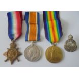 Private W. Loach, 18th Hussars. 1914 Star, British War Medal and Victory Medal all named to 1874