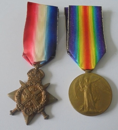 A Mons Star and Victory Medal to Corporal J. Willis, 1st Battalion, Somerset Light Infantry, who was