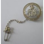 Silver War Badge. No.49872, additionally named ‘W.L. Atkin, 66 Dryden St, Nottm.’ Discharged from