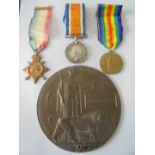 A Mons Star and Bar Trio and Plaque to Private F. Horastead, 4th Battalion, Middlesex Regiment. 1914