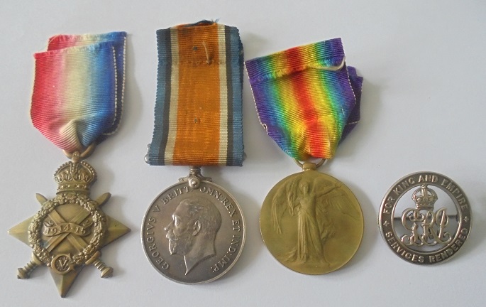 Private T. Cole, Royal Sussex Regiment. 1914-15 Star, British War Medal and Victory Medal all