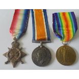 A 1915 Trio to Private J.W. Fletcher, Derbyshire Yeomanry. 1914-15 Star, British War Medal and