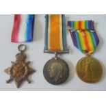 A Mons Trio to Private F.G. Thomas, 1st Battalion, Wiltshire Regiment. 1914 Star named to 7580