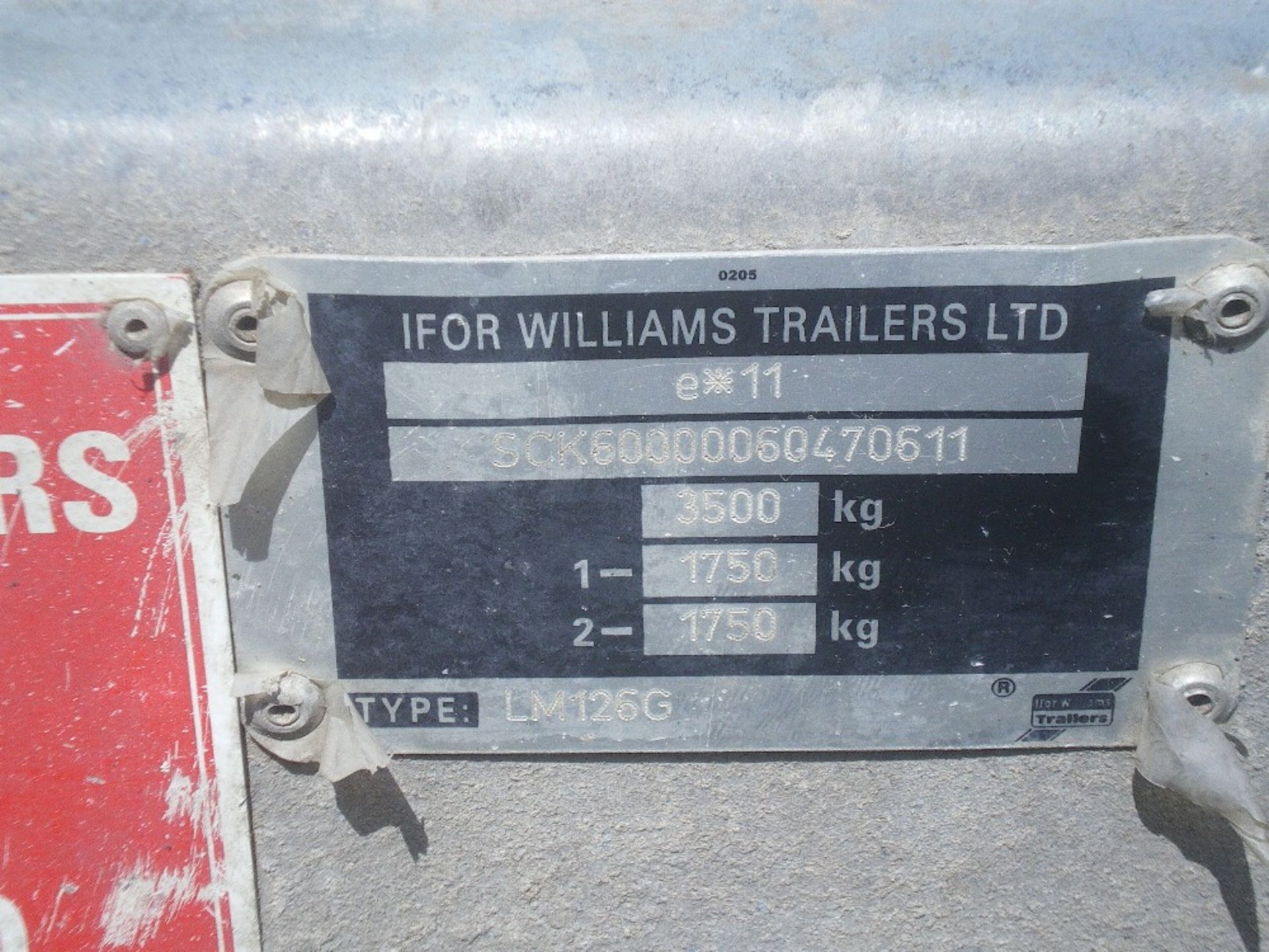 IFOR WILLIAMS FLAT TRAILER LM 126 SN470611 - Image 2 of 2