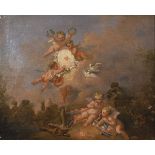 FRAGONARD Nachfolge: Allegorie der Liebe.Öl/Leinwand/Karton, unsigniert, wohl Frankreich frühes