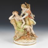 Diana und Endymion, KPM BERLIN.Zeptermarke und roter Reichsapfel, um 1900. Modell-Nr. 711, Farb-