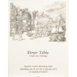 TÜBKE, Werner: Ausstellungsplakat.Lithografie, Bleistiftsignatur, Blatt 60 x 47,5 cm. Plakat mit