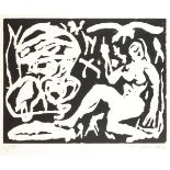 PENCK, A.R.: Ohne Titel.Linolschnitt, Bleistiftsignatur, Exemplar 12/50, Platte 56 x 74,5 cm,