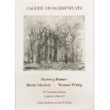 6 Ausstellungsplakate - Leipzig.1 Farbradierung, 2 Radierungen, 2 Lithografien, 1 Farblithografie,