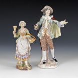 Kavalier und Dame mit Waffel, SAMSON.Gekreuzte Strichmarke, 2. Hälfte 19. Jahrhundert. Farb- und