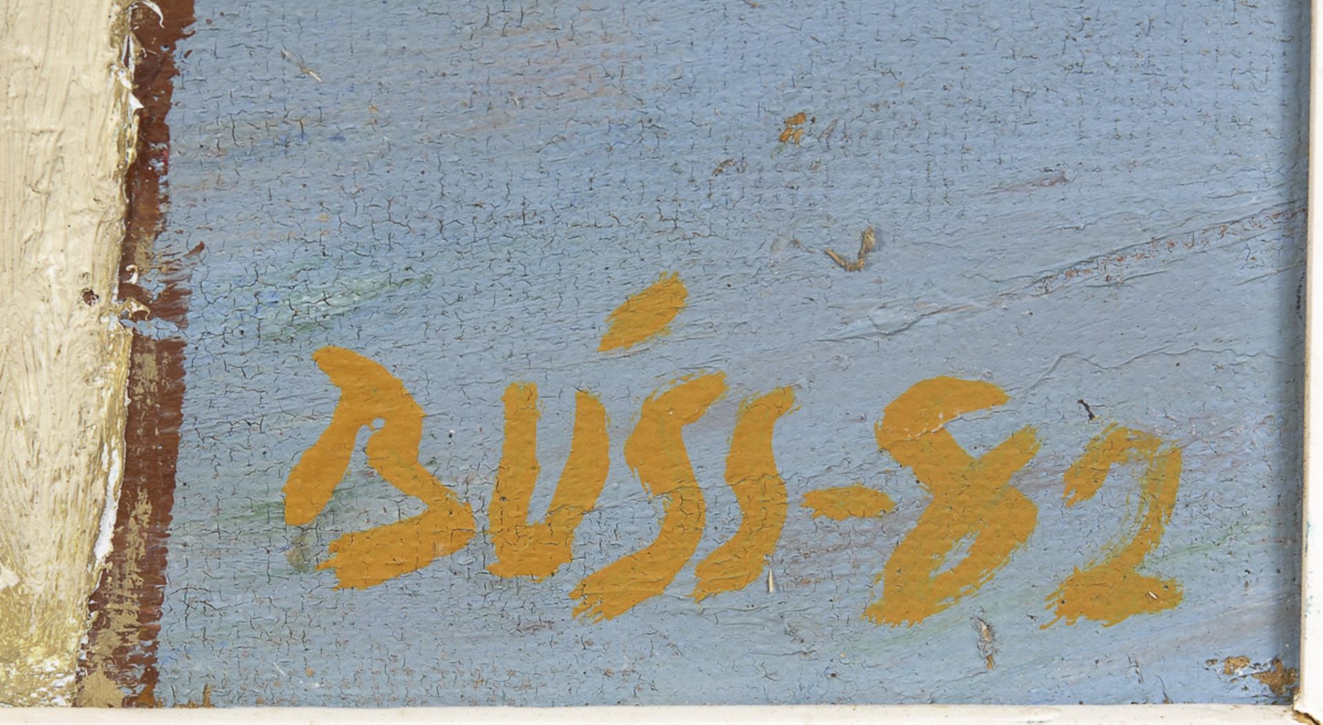 BUSS, Valdis: "Augli".Öl/Hartfaser, rechts unten signiert/datiert: (19)82, verso signiert/betitelt. - Bild 2 aus 2