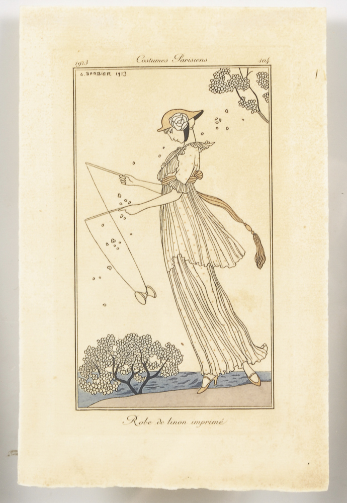 9 Blätter aus "Journal des Dames et des Modes".Kolorierte Radierungen, Platte je 18 x 11 cm, Blatt - Image 7 of 9