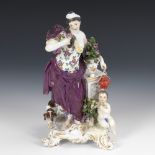 Allegorie des Geruchs, MEISSEN.Knaufschwerter, ab 1850-1918, 1 Schleifstrich. Modell-Nr. 1051,