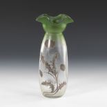 Vase mit Löwenzahndekor, CARL GOLDBERG.Carl Goldberg, Glasraffinerie und Glasmalerei, Haida, nach