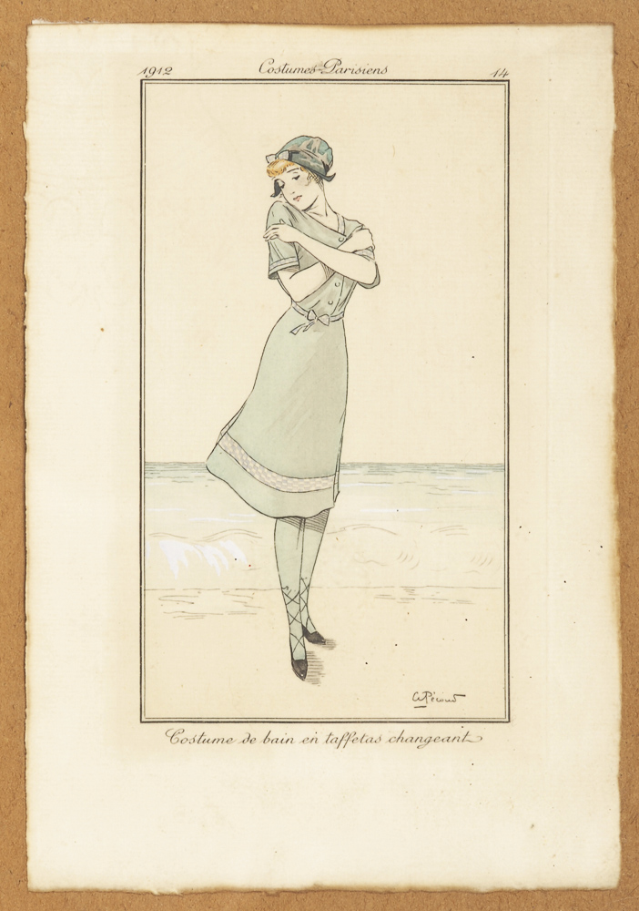 9 Blätter aus "Journal des Dames et des Modes".Kolorierte Radierungen, Platte je 18 x 11 cm, Blatt - Image 2 of 9