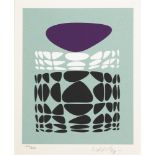 VASARELY, Victor: Komposition.Farbsiebdruck, Bleistiftsignatur, Exemplar 118/250, Platte 22 x 18