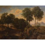 FREYTAG, Richard: Südliche Landschaft.Öl/Leinwand, links unten monogrammiert. 87 x 113 cm,