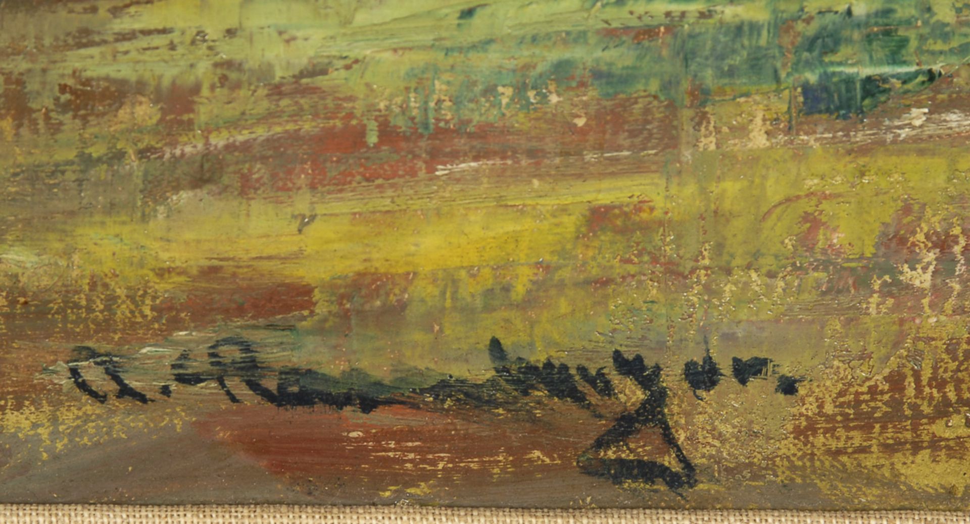 RASENBERGER, Alfred: Sonnige Landschaft.Öl/Leinwand, rechts unten signiert. 50 x 60 cm, silber- - Bild 3 aus 3