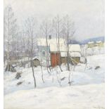 FROM, Einar: Winterlandschaft.Öl/Leinwand, rechts unten signiert. 70 x 66 cm, Goldrahmen 76 x 71 cm.